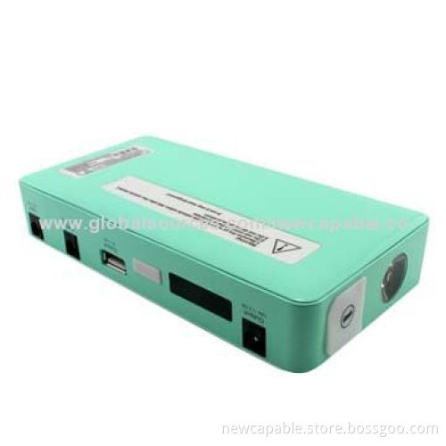 12,000mAh Car Starter Power Bank with 12V DC/2A Input and Three Charging Sockets